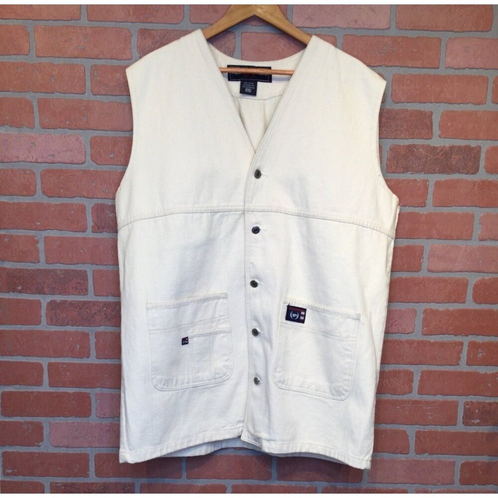 Vintage Phat Farm Mens Canvas Vest Size XXL Hip Hop Baggy Streetwear Gorpcore